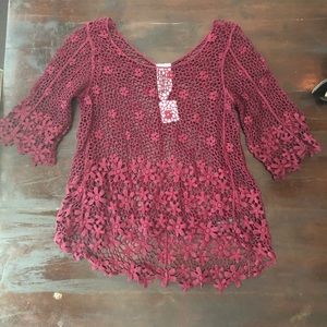 Free people crochet sweater